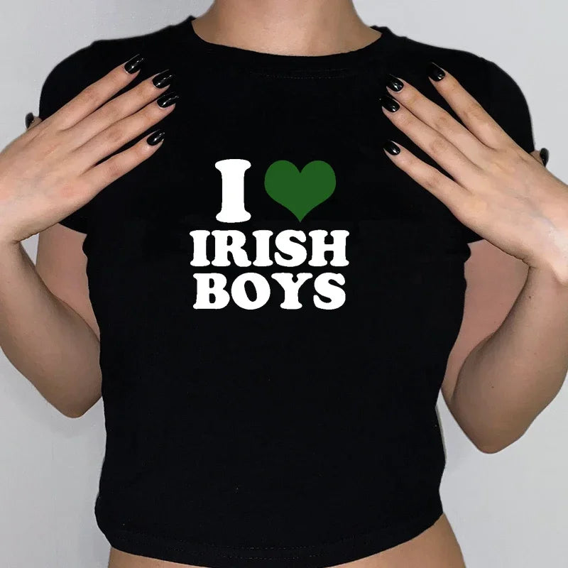 I Love Irish Boys Crop Top