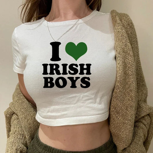 I Love Irish Boys Crop Top