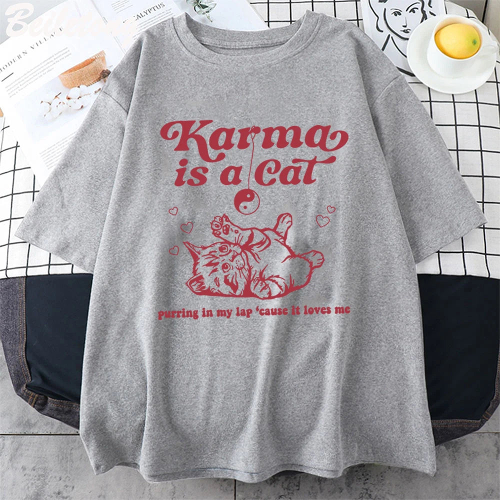 Karma Is A Cat T-Shirt