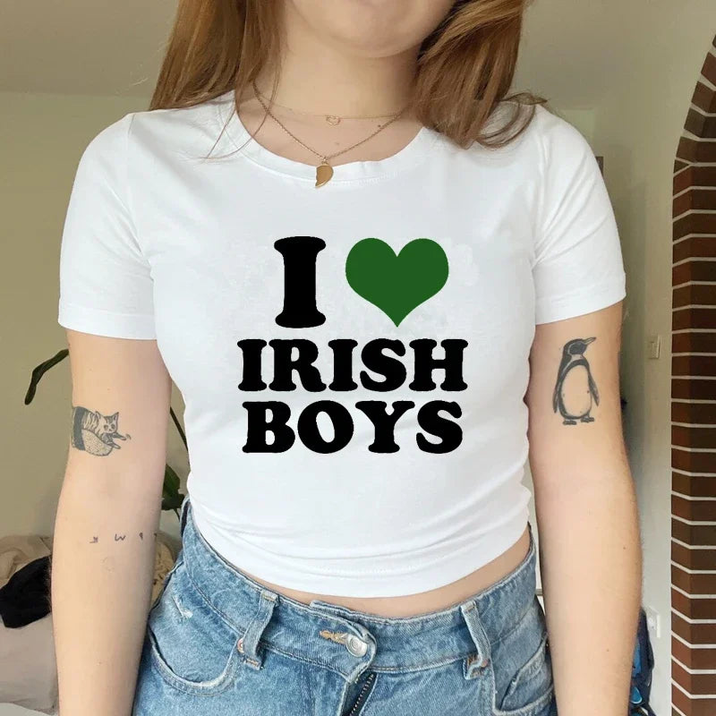 I Love Irish Boys Crop Top