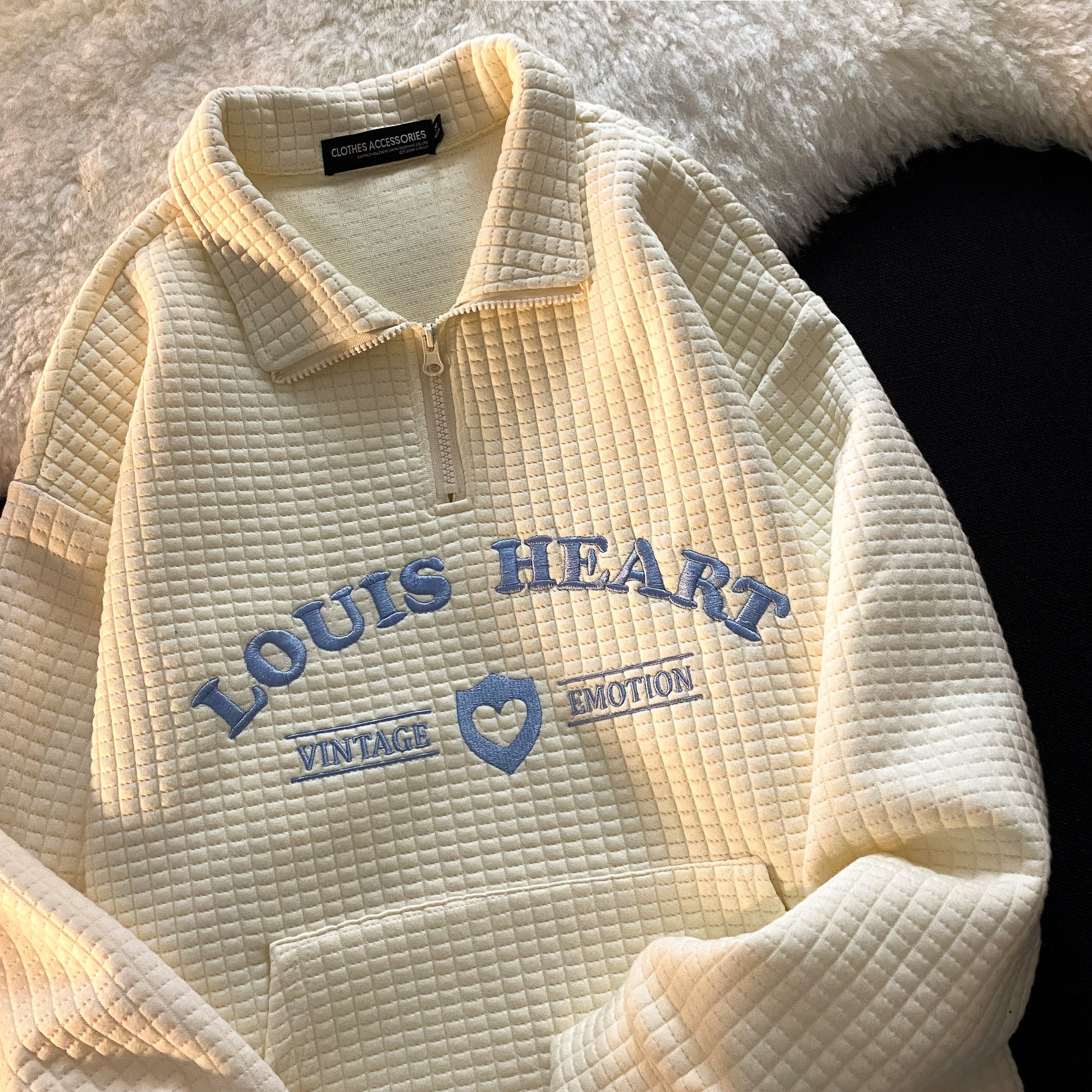 Louis Vuitton Printed Heart Sweatshirt crewneck grey sz L